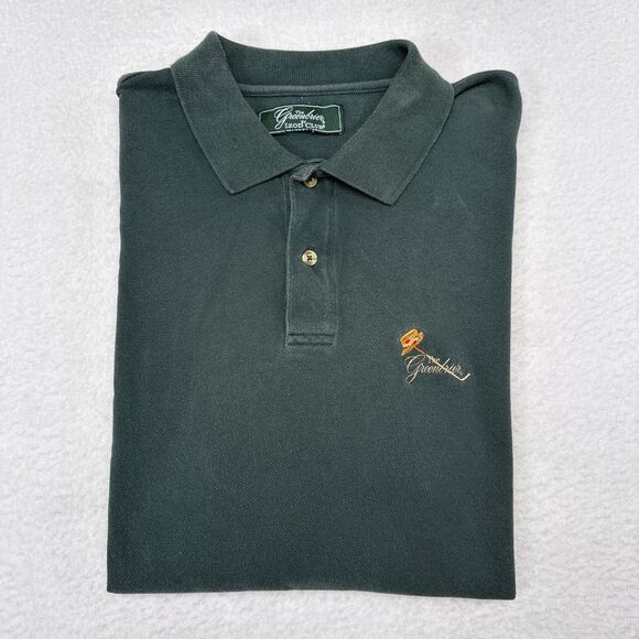 The‎ Greenbrier Golf Polo Shirt Mens Size Large Green Knit Izod Club Vintage - Picture 1 of 9